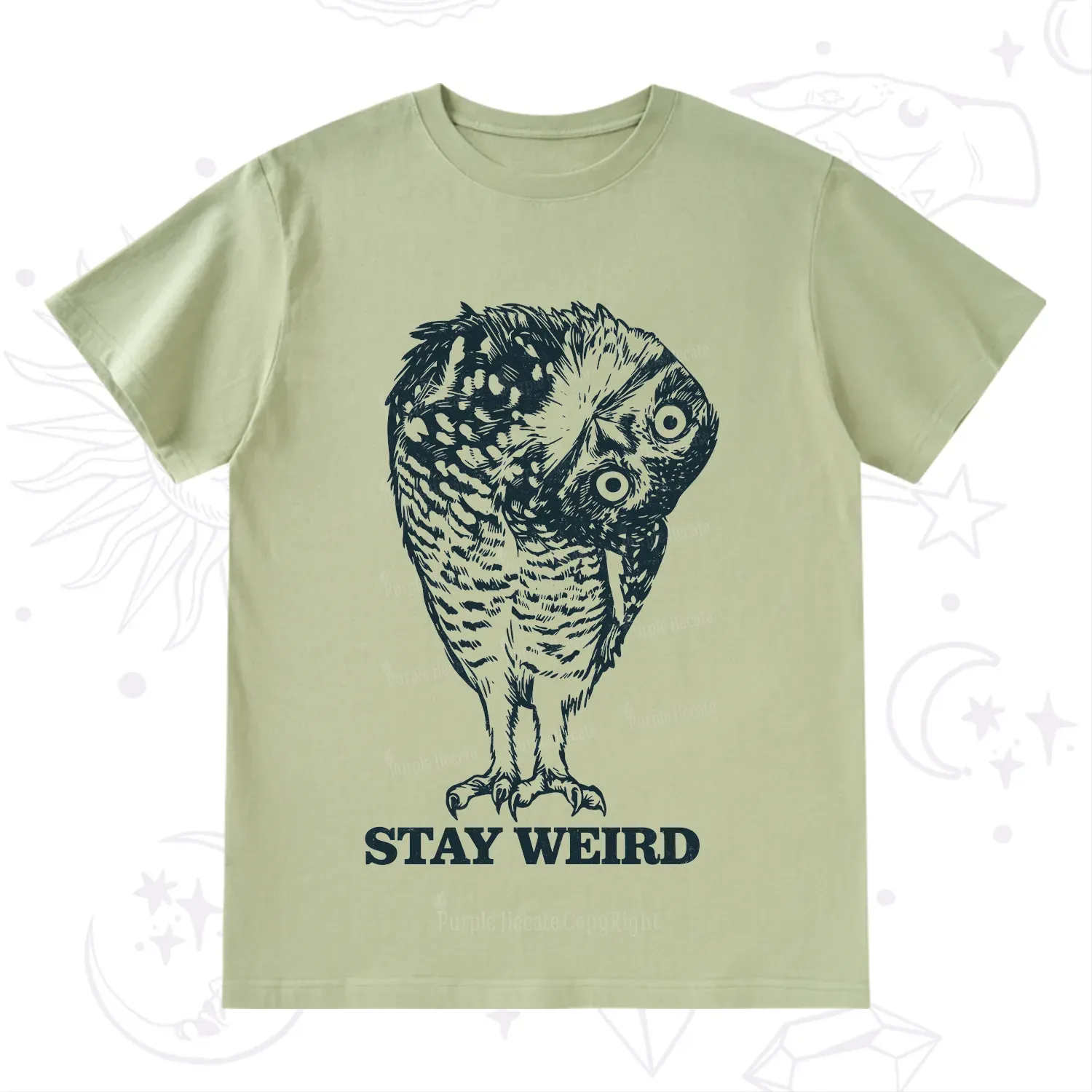 Purplehecate Stay Weird Innocent Owl T-Shirt