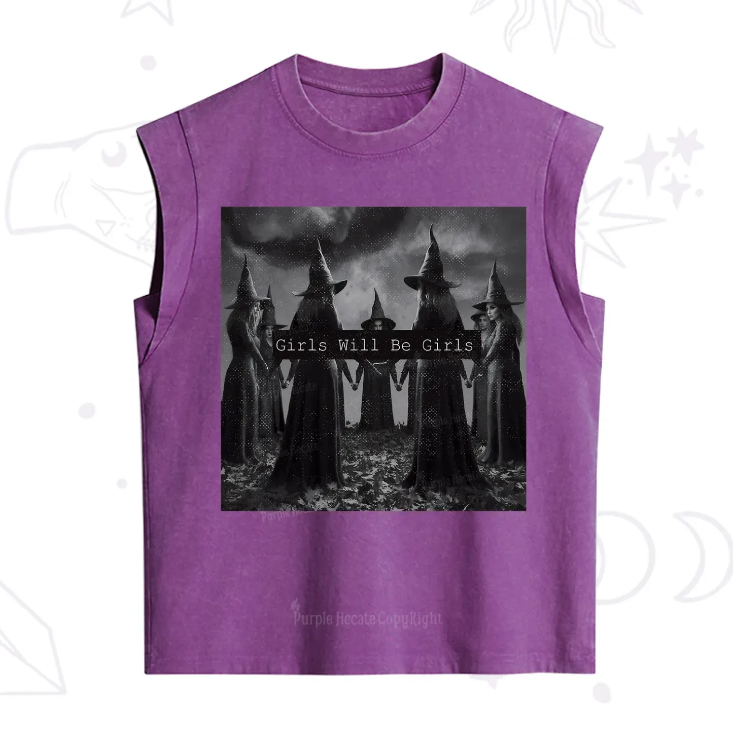 Purplehecate Vintage Girls Will Be Girls Witch Vintage Washed Tank
