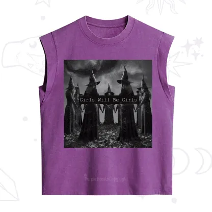 Purplehecate Vintage Girls Will Be Girls Witch Vintage Washed Tank