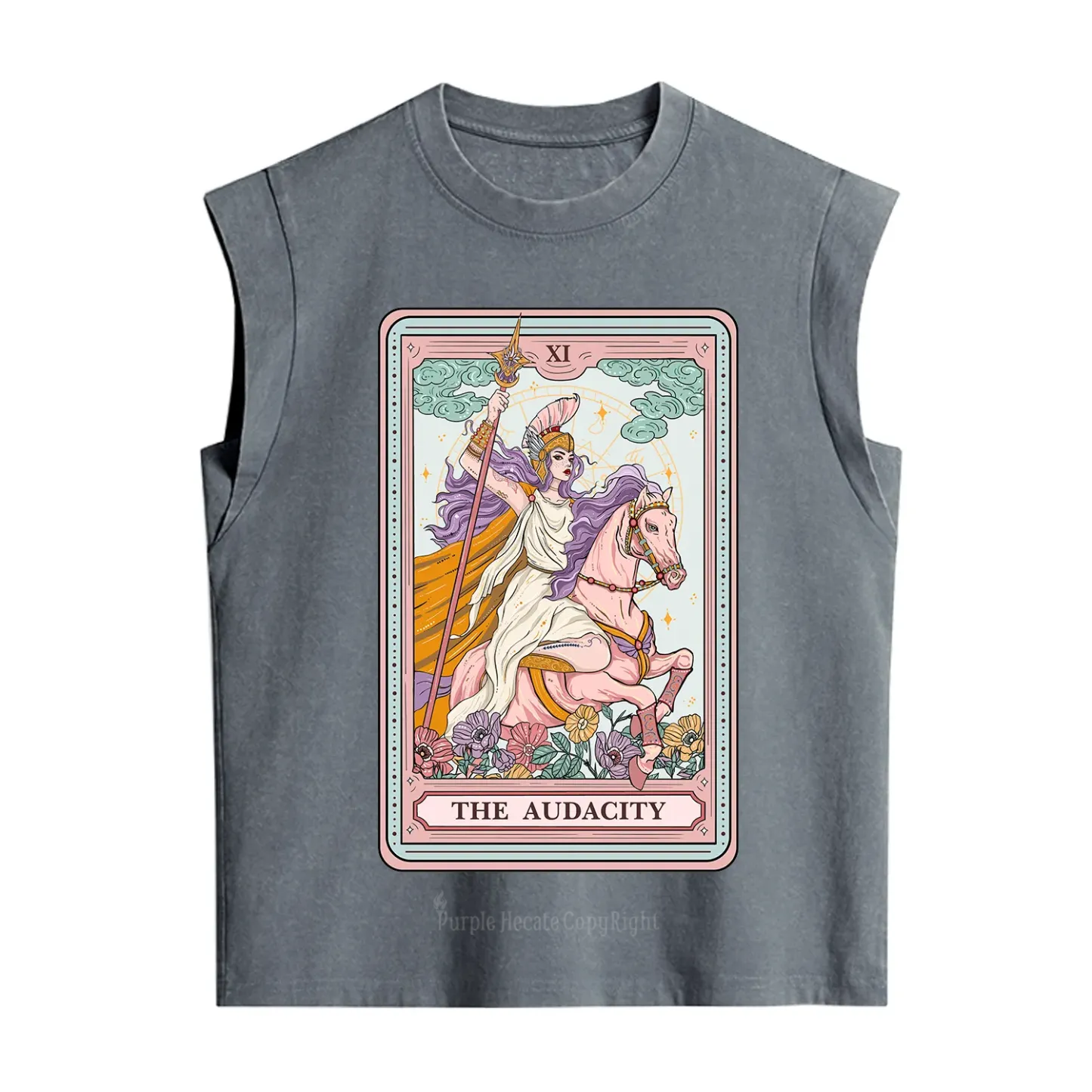 Purplehecate The Audacity Tarot Card Vintage Washed Tank