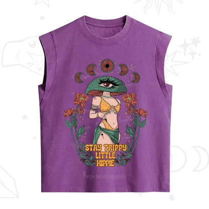 Purplehecate Stay Trippy Little Hippie Vintage Washed Tank