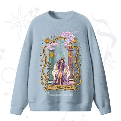 Purplehecate The High Priestess Goddess Fuzzy Ugly Sweater
