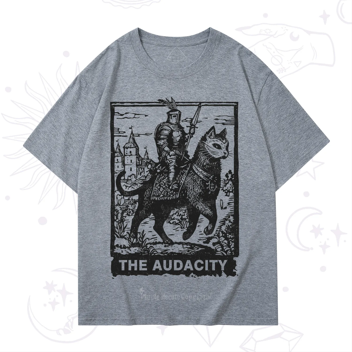 Purplehecate The Audacity Knight Cat T-Shirt