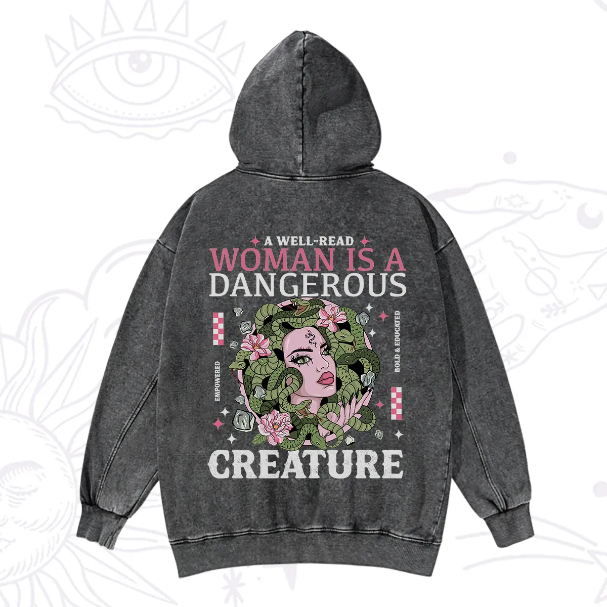 Purplehecate A Well Read Woman Is A Dangerous Washed Hoodie