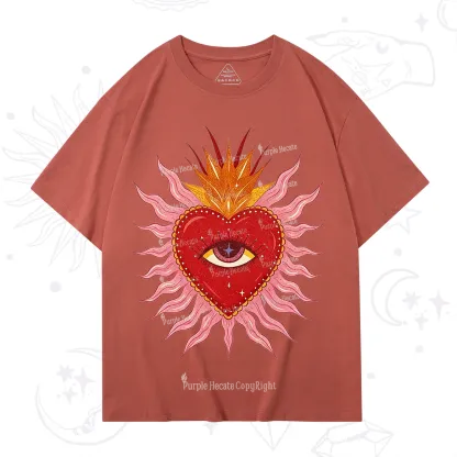 Purplehecate Sacred Flame Heart T-Shirt