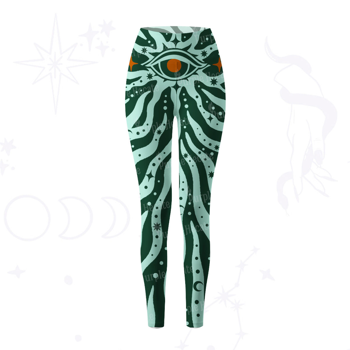 Purplehecate Green Vision Illusion Yoga Pants