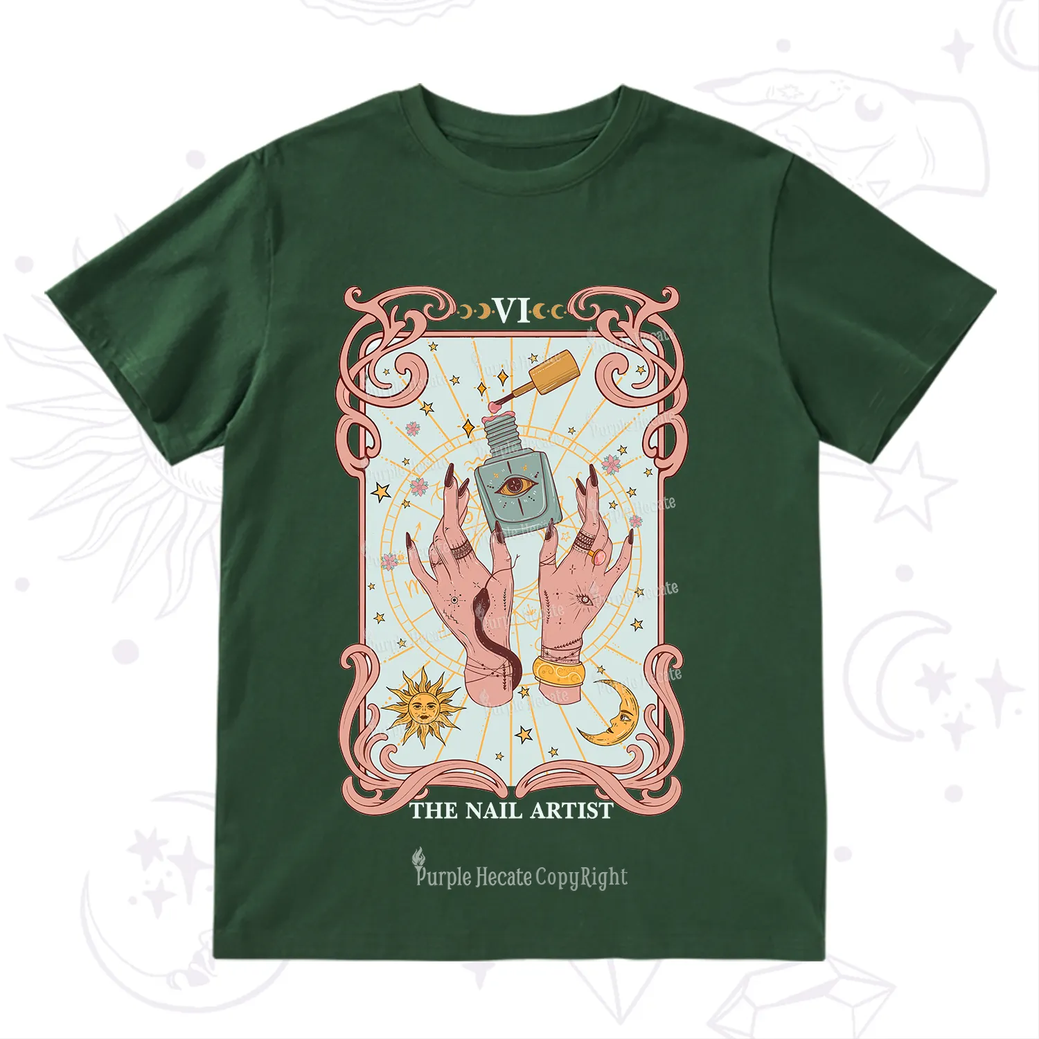 Purplehecate The Nail Artist Tarot T-Shirt