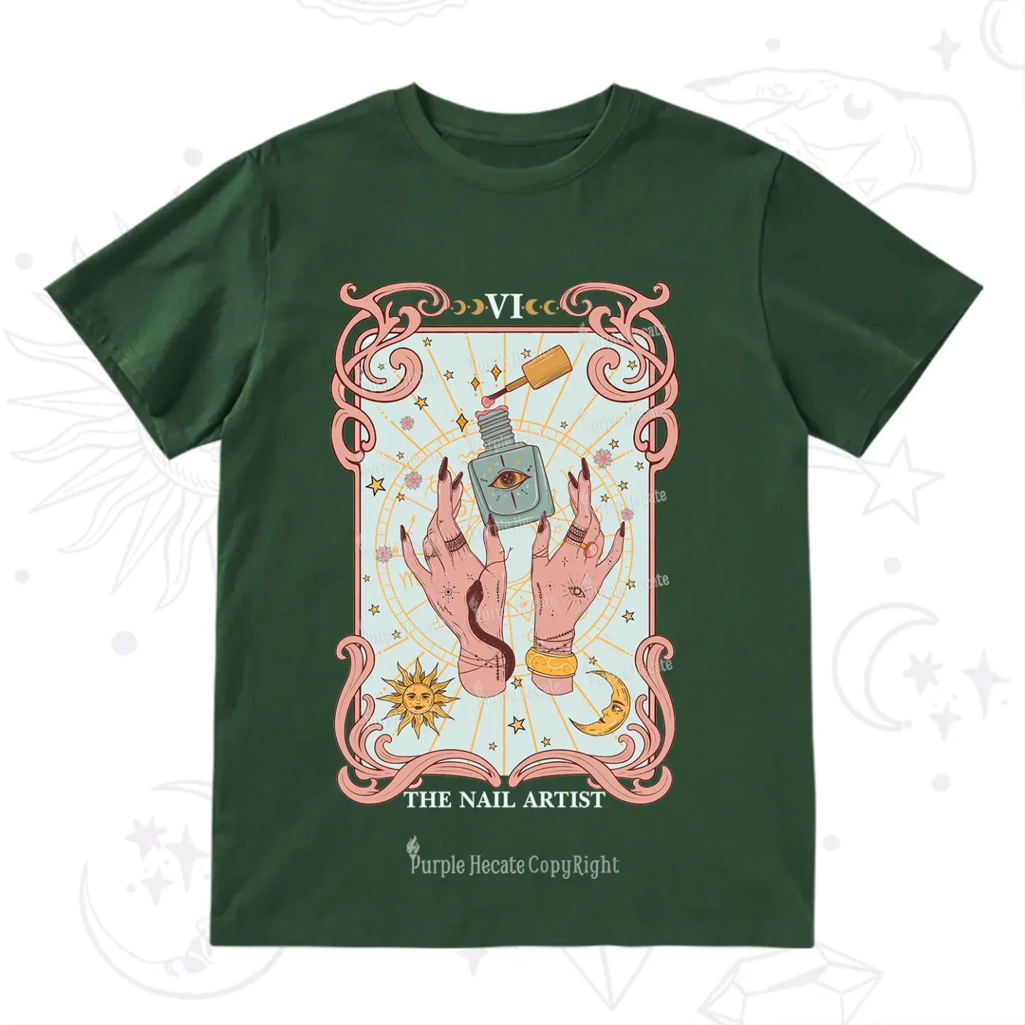 Purplehecate The Nail Artist Tarot T-Shirt