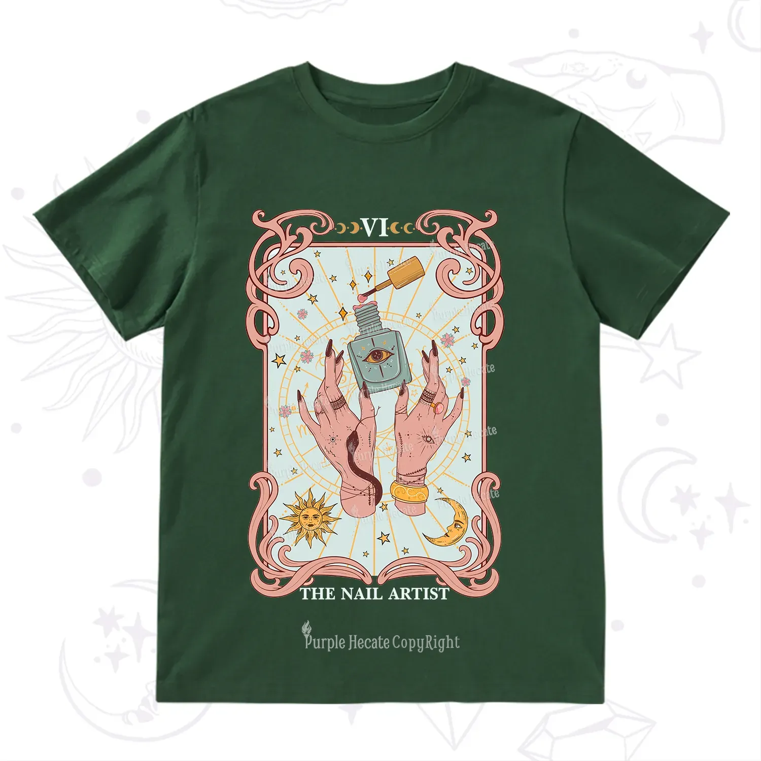 Purplehecate The Nail Artist Tarot T-Shirt
