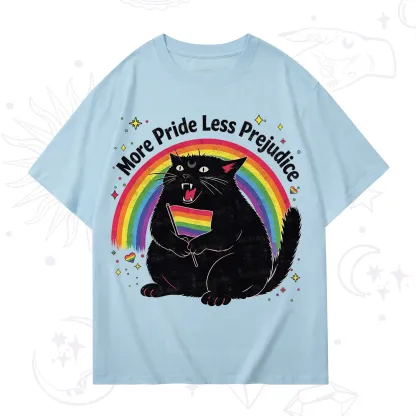 Purplehecate More Pride Less Prejudice Cat T-Shirt