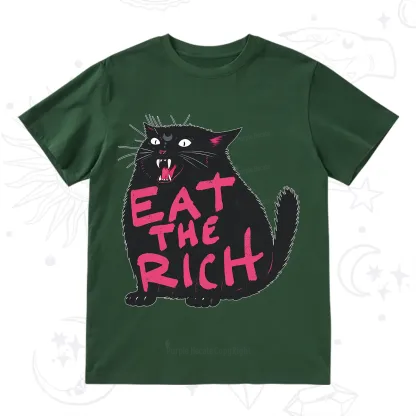 Purplehecate Eat The Rich Cat T-Shirt