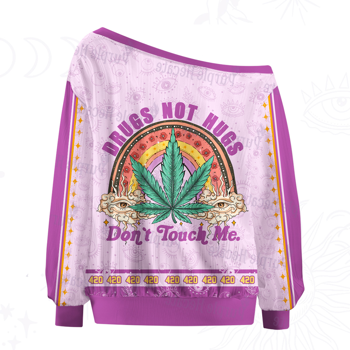 [Copy]Purplehecate Gemini' Astral Mirage Zodiac Off The Shoulder Graphic Jersey