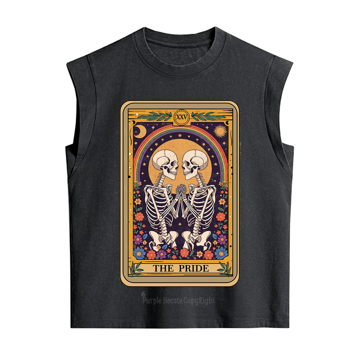 Purplehecate The Pride Skeleton Tarot Vintage Washed Tank