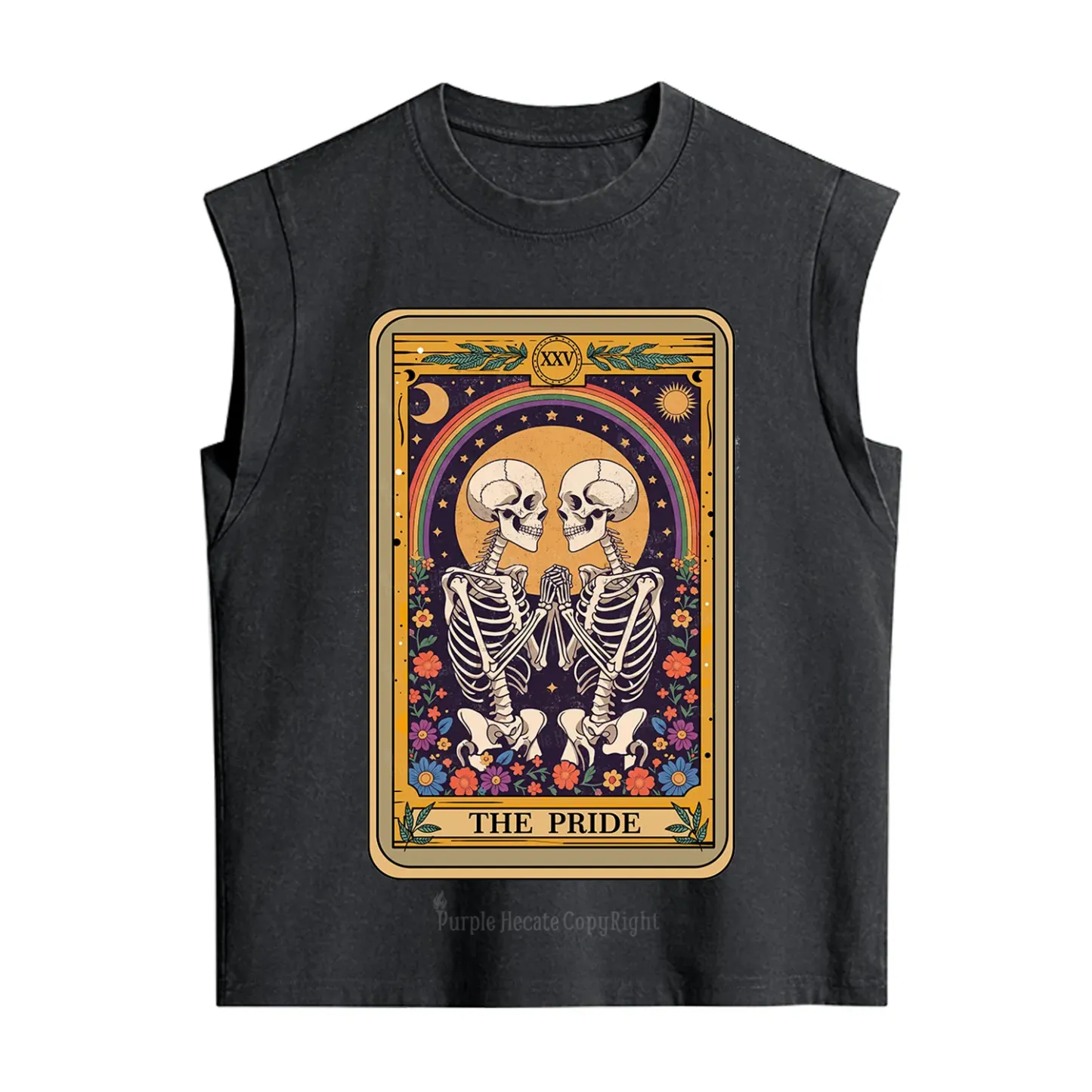 Purplehecate The Pride Skeleton Tarot Vintage Washed Tank