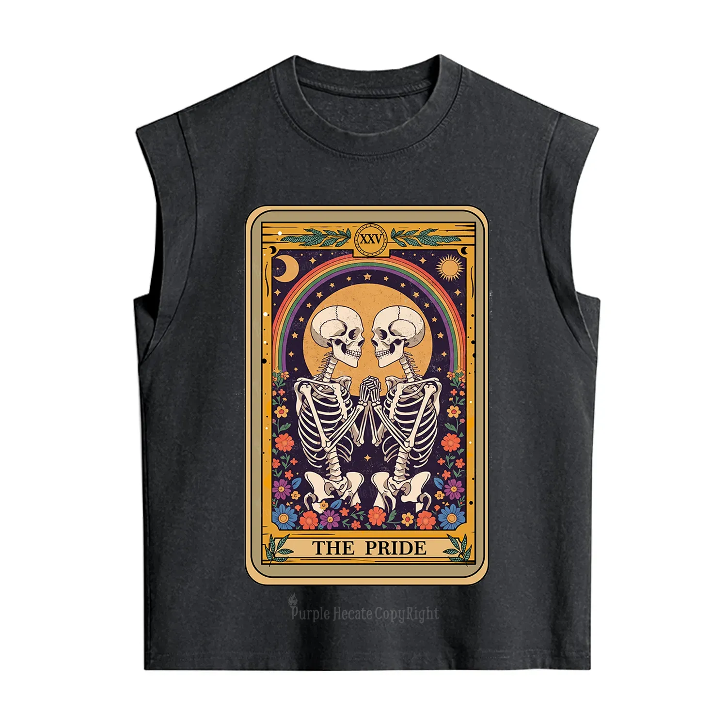Purplehecate The Pride Skeleton Tarot Vintage Washed Tank