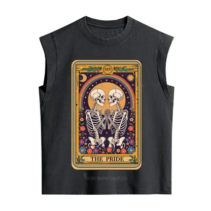 Purplehecate The Pride Skeleton Tarot Vintage Washed Tank