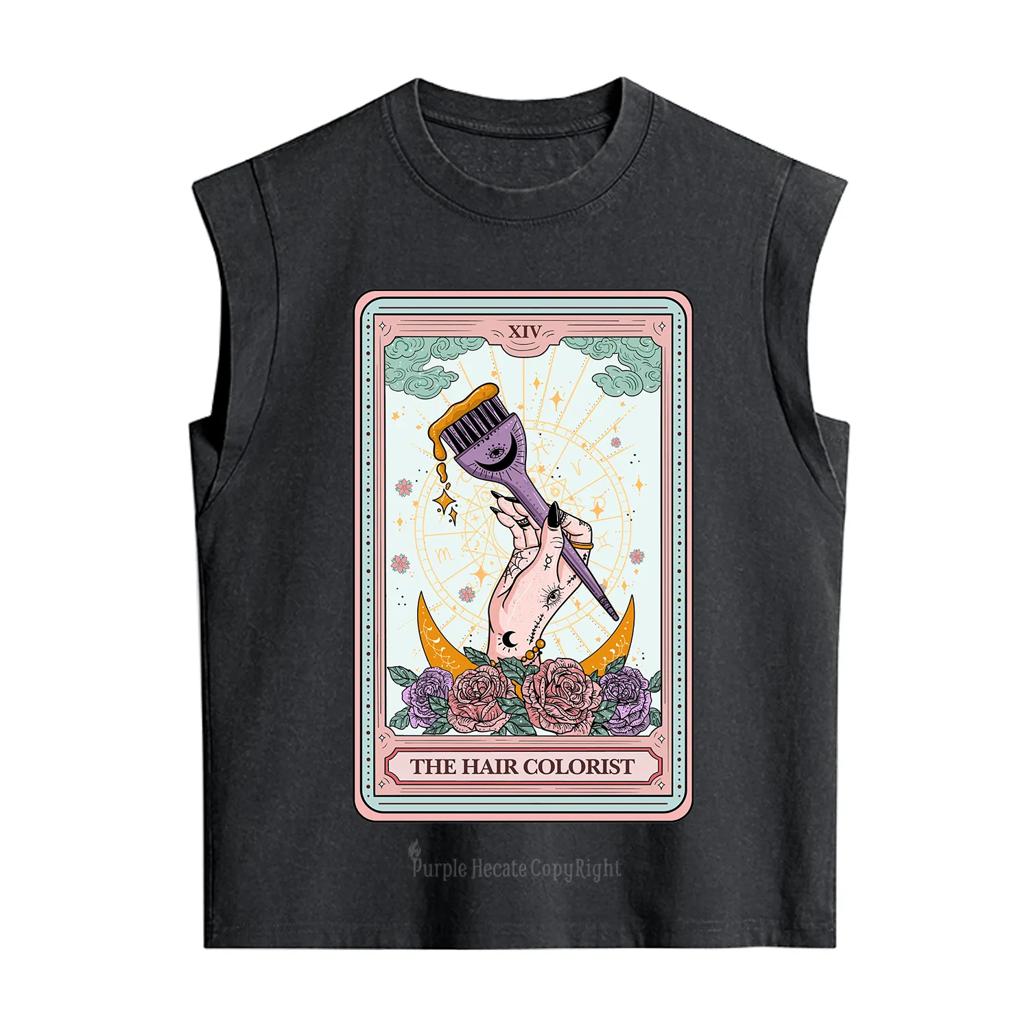 Purplehecate The Hair Colorist Tarot Vintage Washed Tank