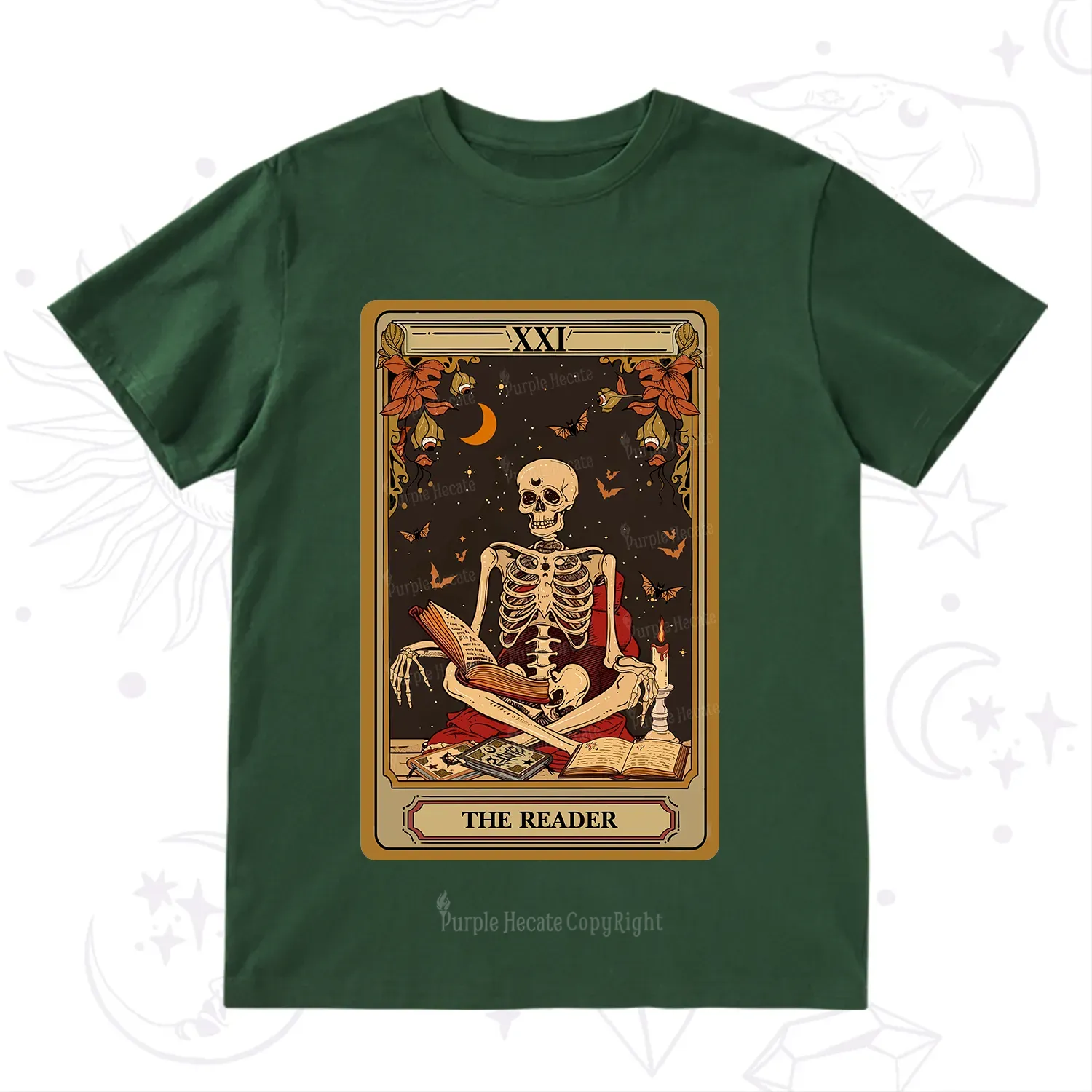 Purplehecate The Reader Tarot Card T-Shirt