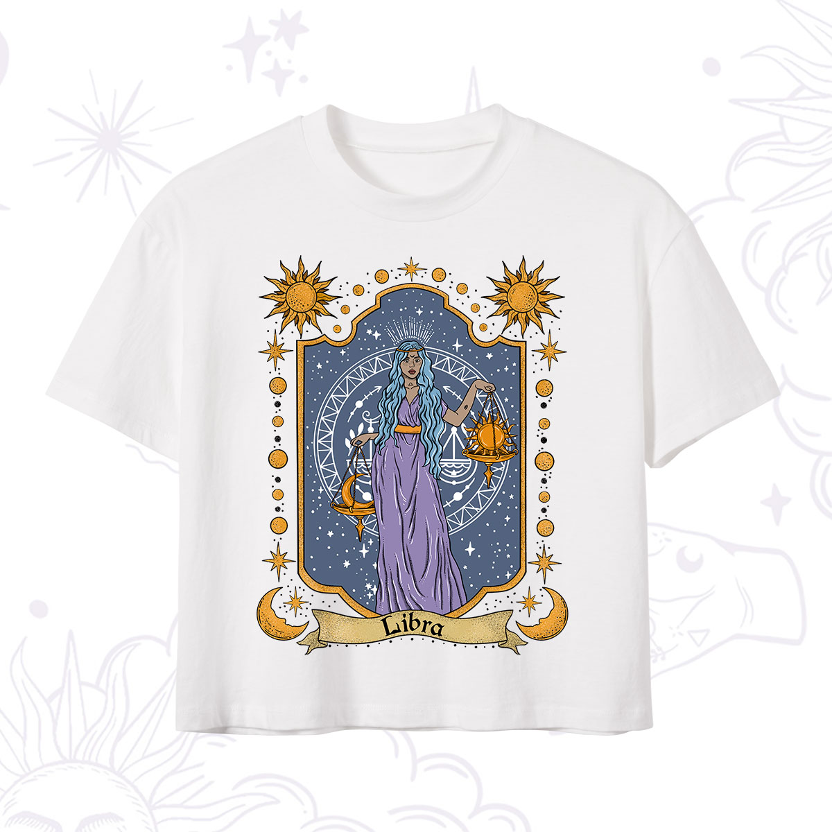 Purplehecate Libra Zodiac Crop T-Shirt
