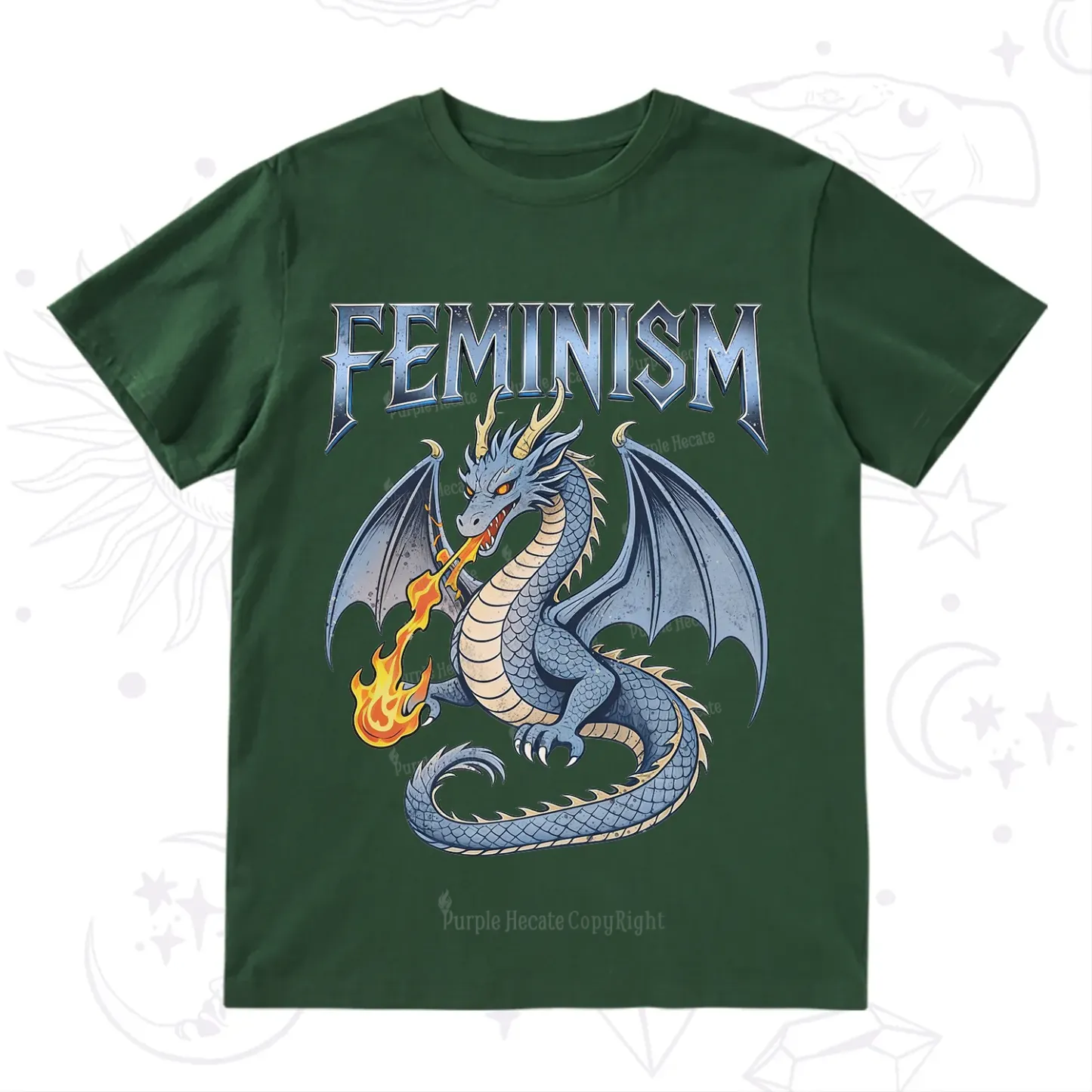 Purplehecate Feminism Dragon Fantasy T-Shirt