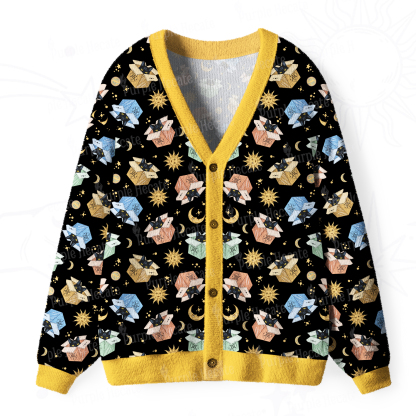 Purplehecate The Hermit Cat Tarot Card Ugly Cardigan Sweaters