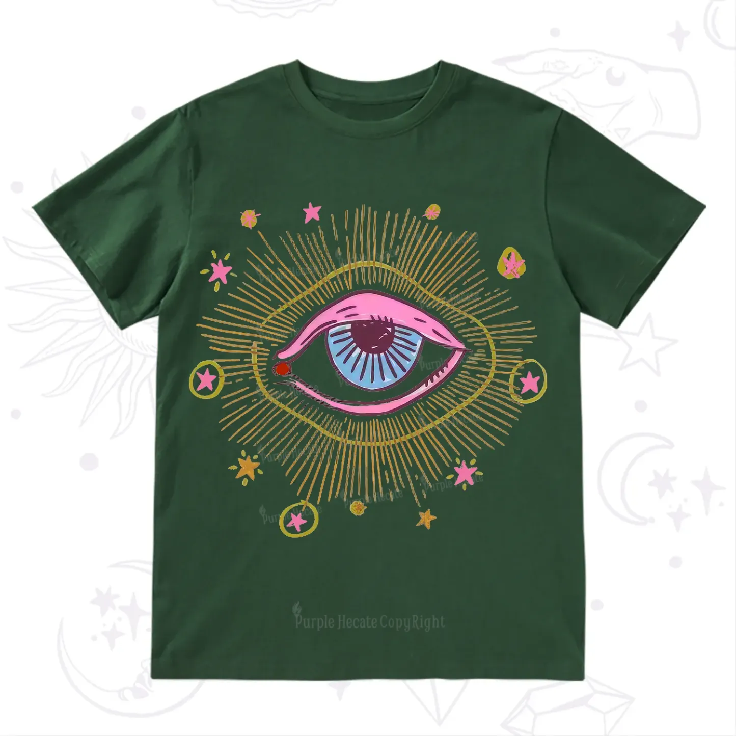 Purplehecate Mystic Gaze Evil Eye Protection T-Shirt