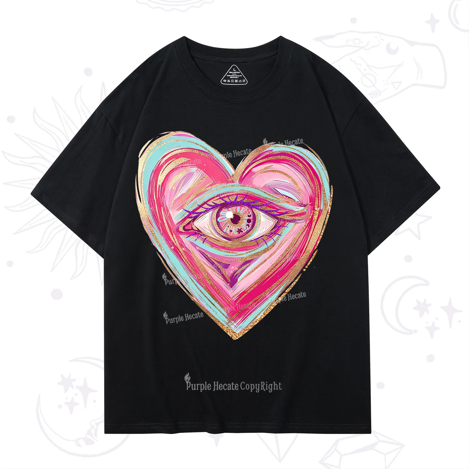 Purplehecate Eyes With Hearth T-Shirt