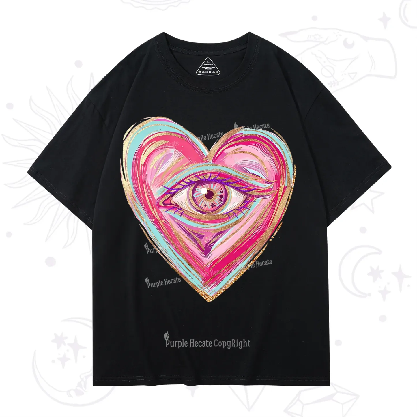 Purplehecate Eyes With Hearth T-Shirt