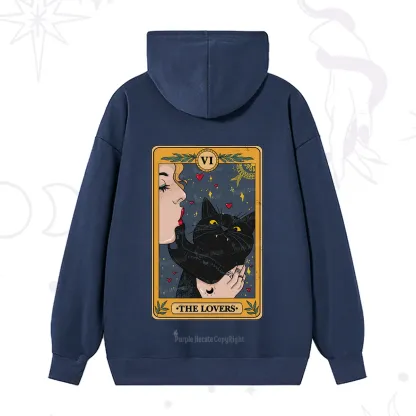Purplehecate The Lovers Cat Tarot Hoodie