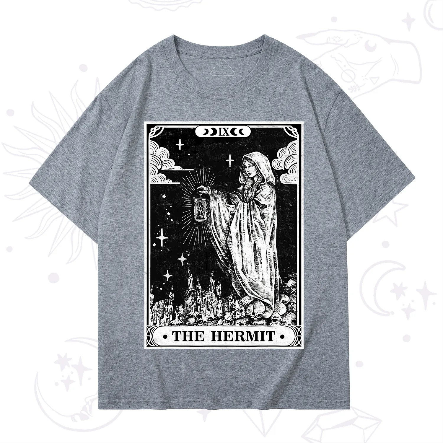 Purplehecate The Hermit Goddess Tarot Card T-Shirt