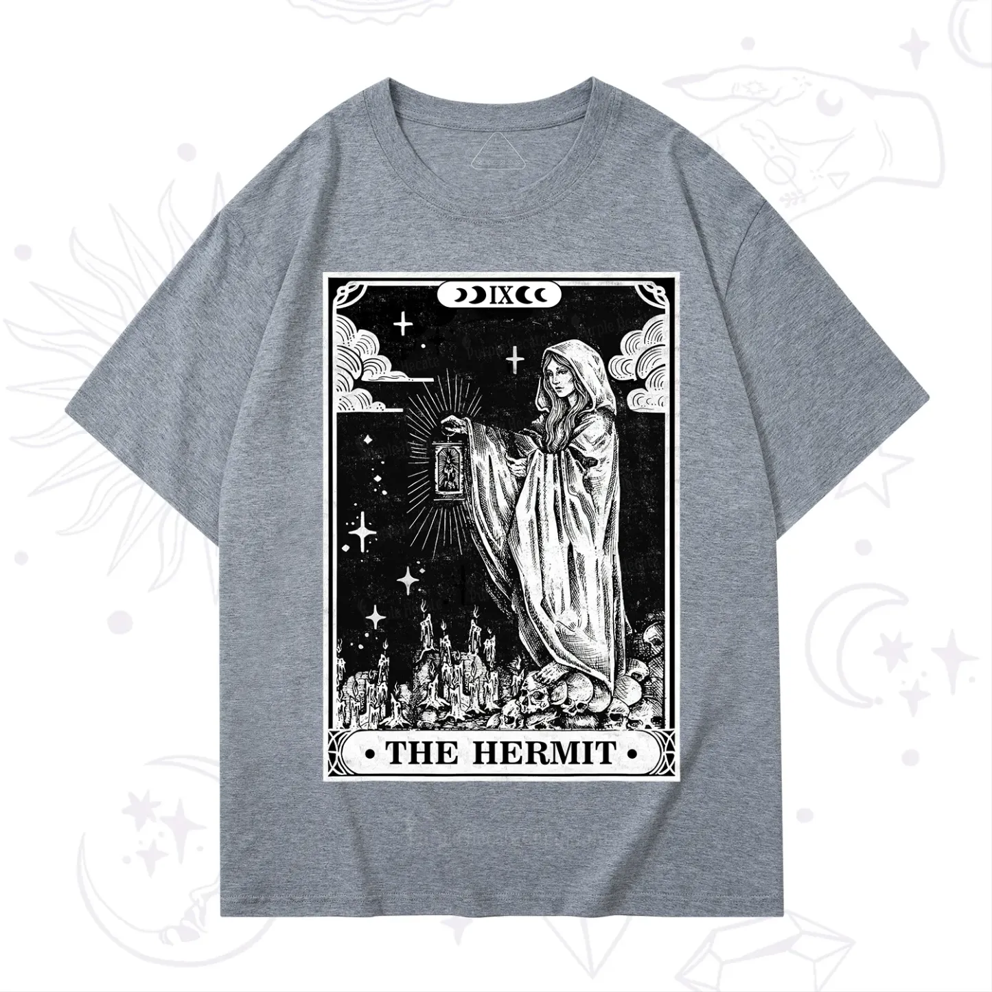Purplehecate The Hermit Goddess Tarot Card T-Shirt