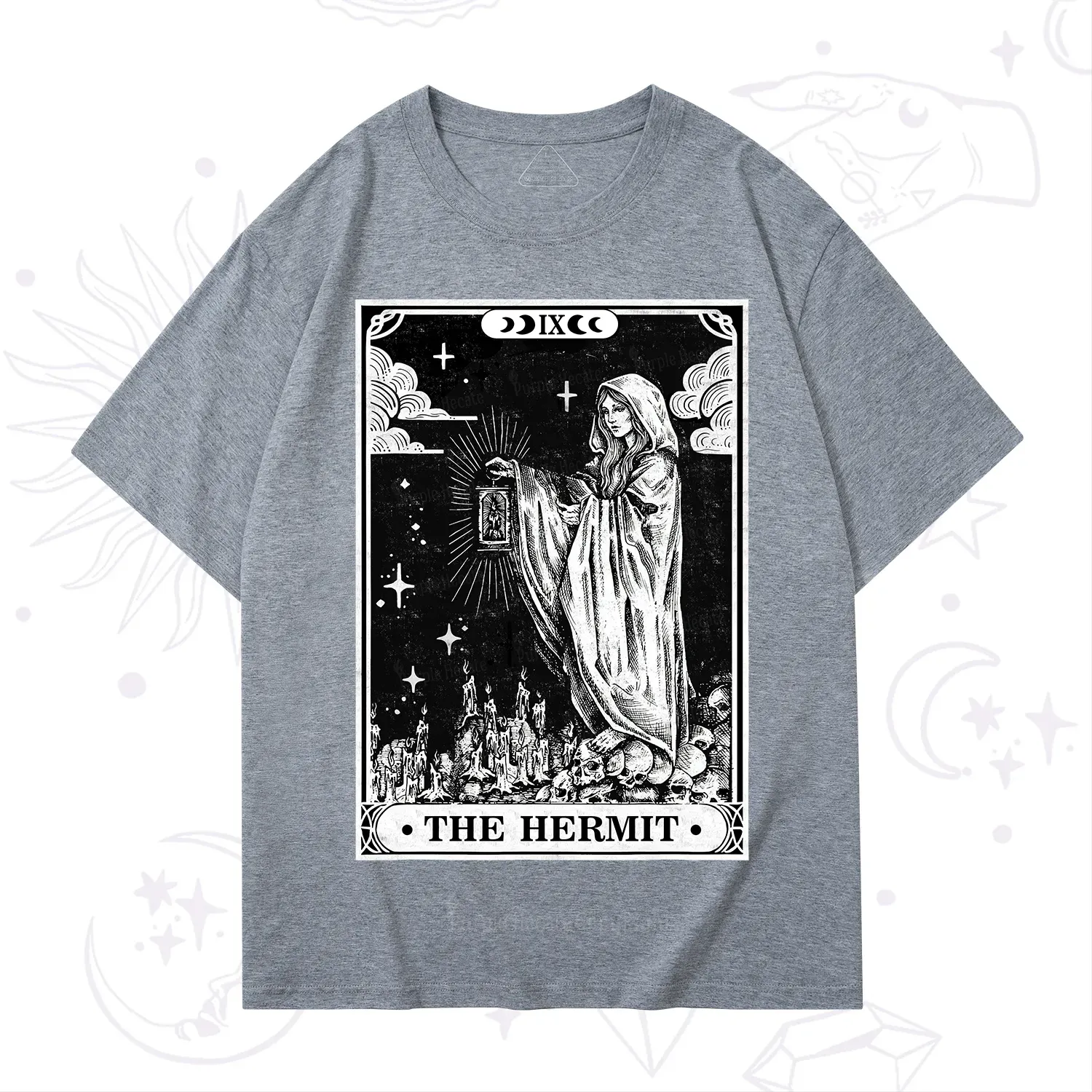 Purplehecate The Hermit Goddess Tarot Card T-Shirt