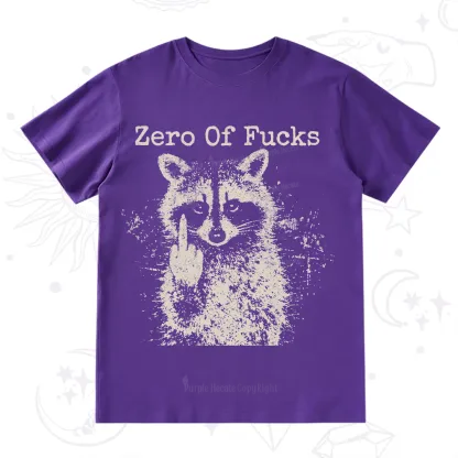 Purplehecate Zero Of Fucks Raccoon T-Shirt