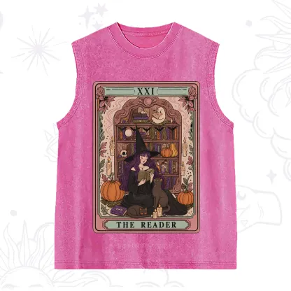 Purplehecate The Reader Tarot Bookish Witch Washed Tank