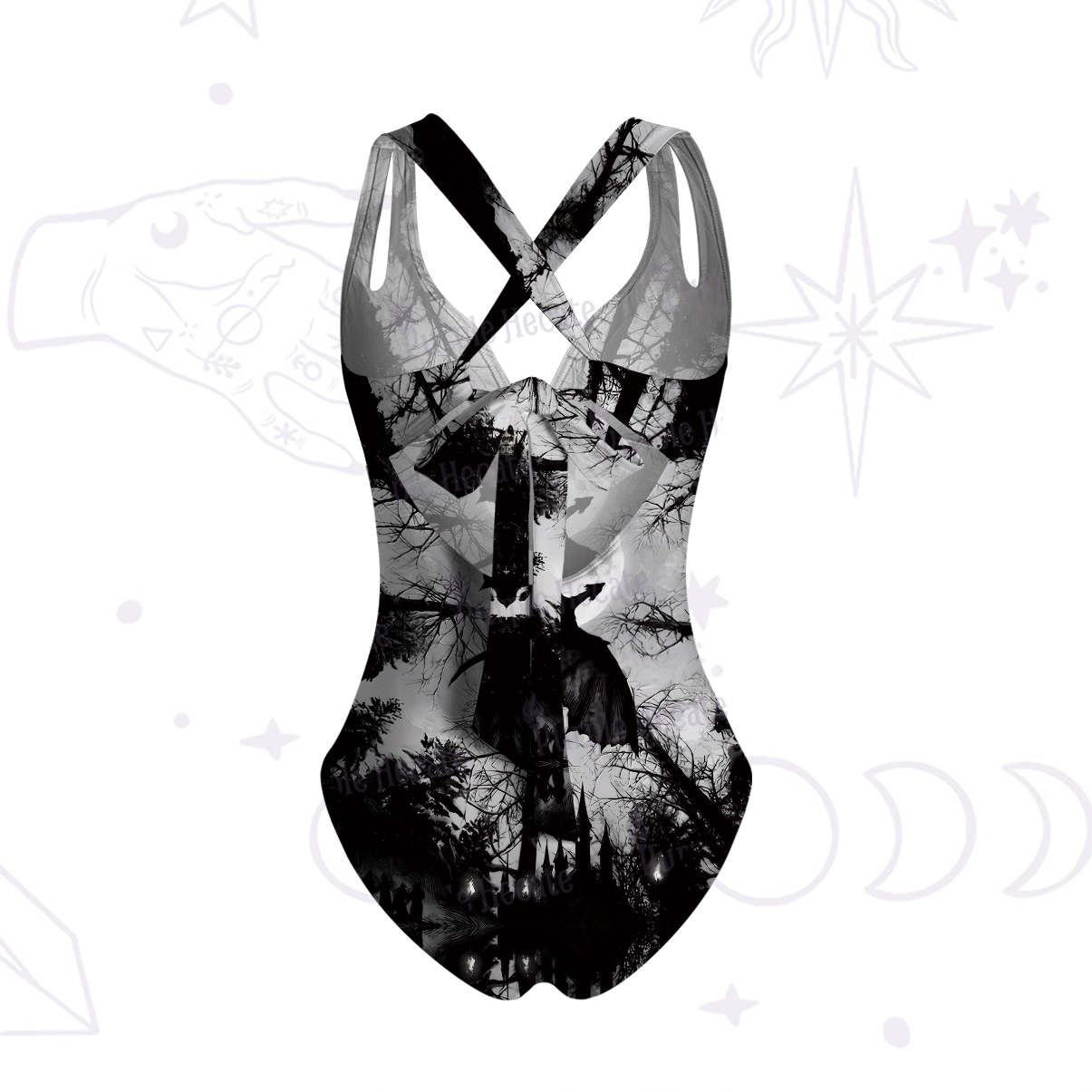 Purplehecate Dark Fantasy Dragon One-Piece Swimsuit