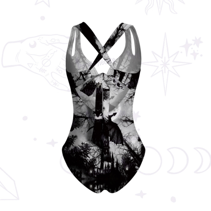 Purplehecate Dark Fantasy Dragon One-Piece Swimsuit