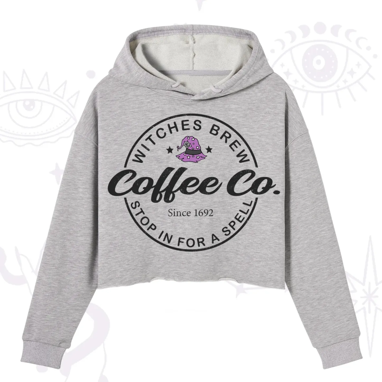 Purplehecate Witches Brew Coffee Co Crop Hoodie
