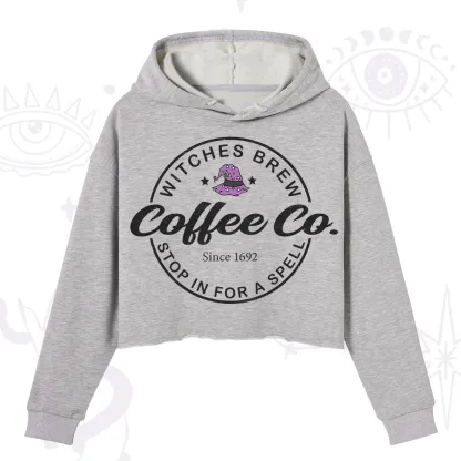 Purplehecate Witches Brew Coffee Co Crop Hoodie