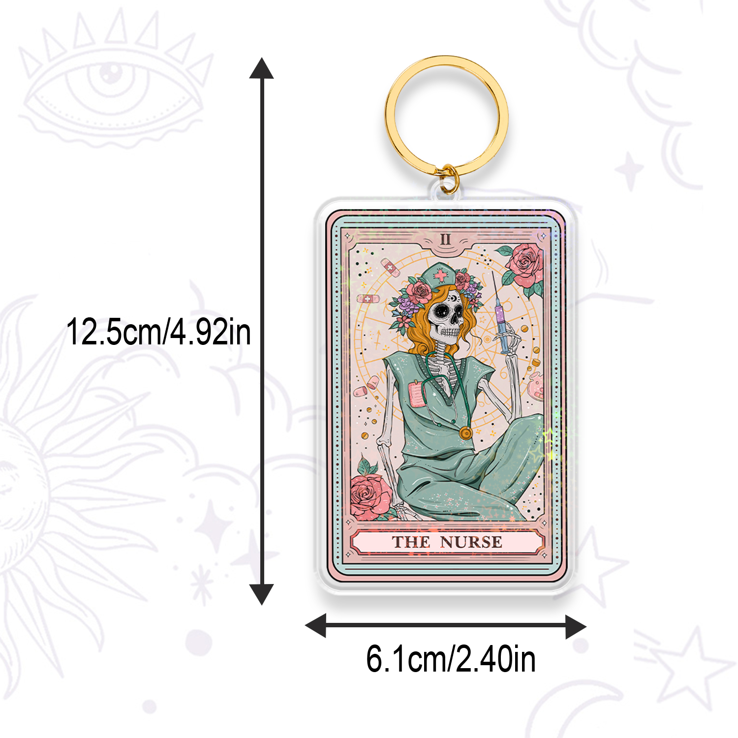 Purplehecate The Nurse Tarot Keychain