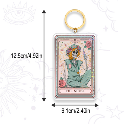 Purplehecate The Nurse Tarot Keychain