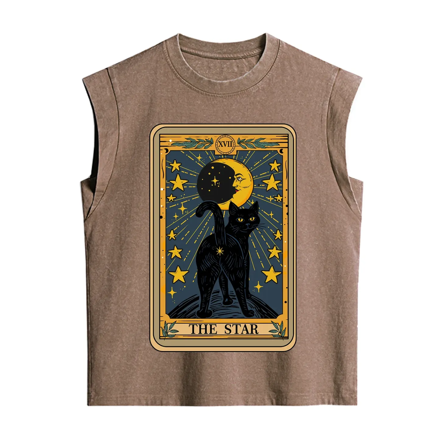 Purplehecate The Star Tarot Cat Vintage Washed Tank