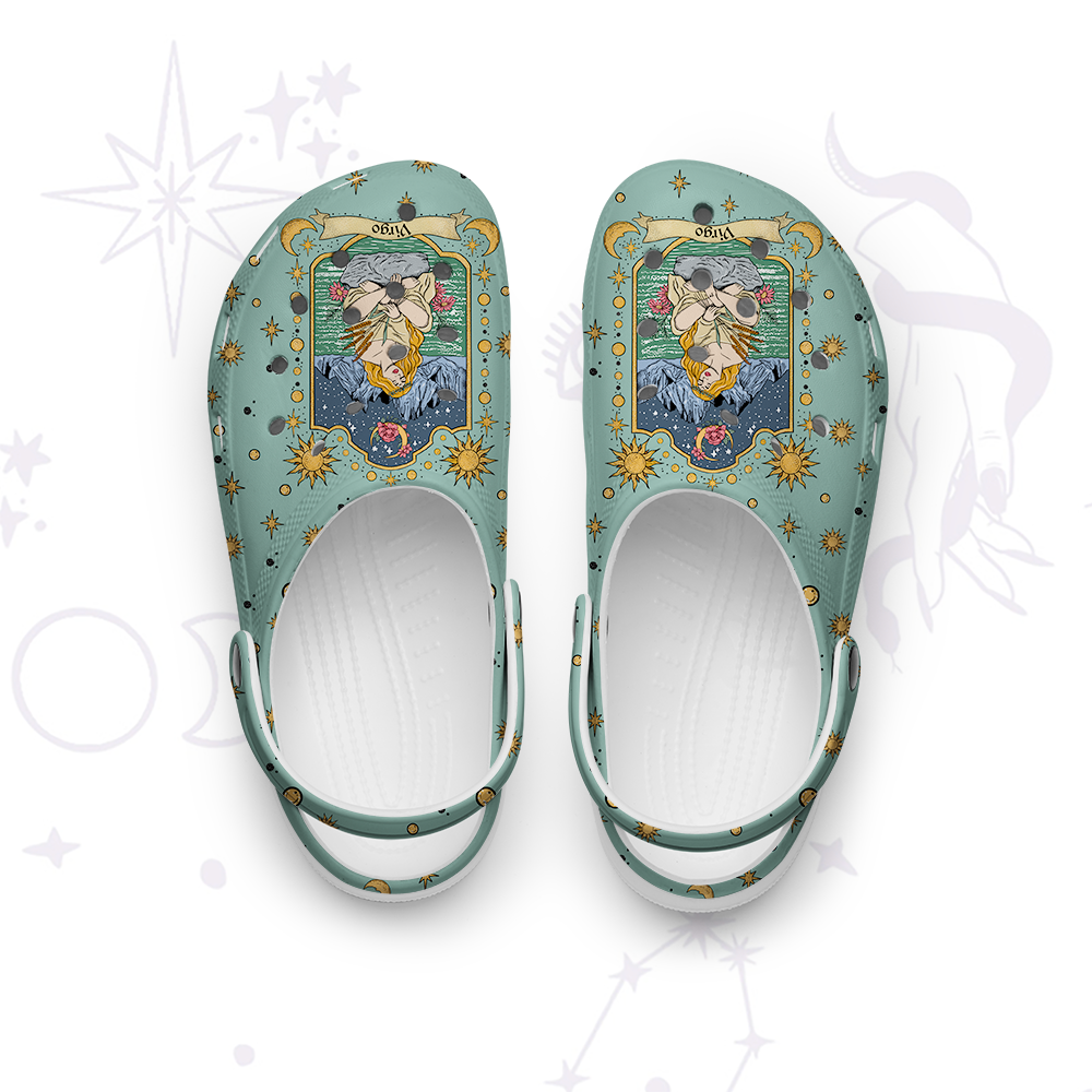 Purplehecate Virgo Zodiac Rubber Clogs