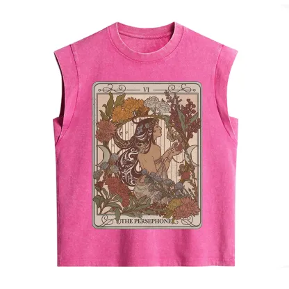 Purplehecate The Persephone Goddess Tarot Card Vintage Washed Tank