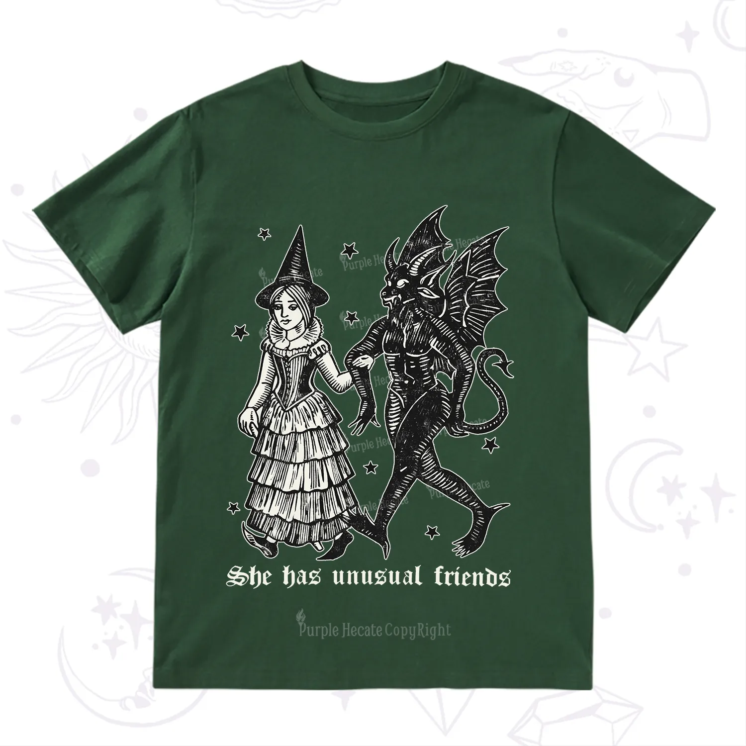 Purplehecate She Has Unusual Friends T-Shirt