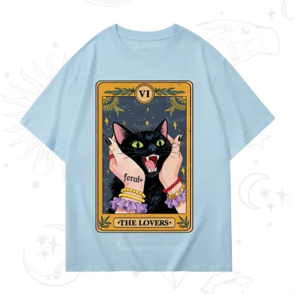Purplehecate The Lovers Tarot Feral Cat T-Shirt