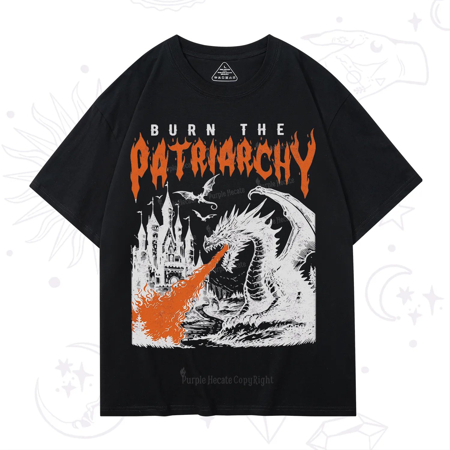 Purplehecate Burn the Patriarchy Dragon T-Shirt