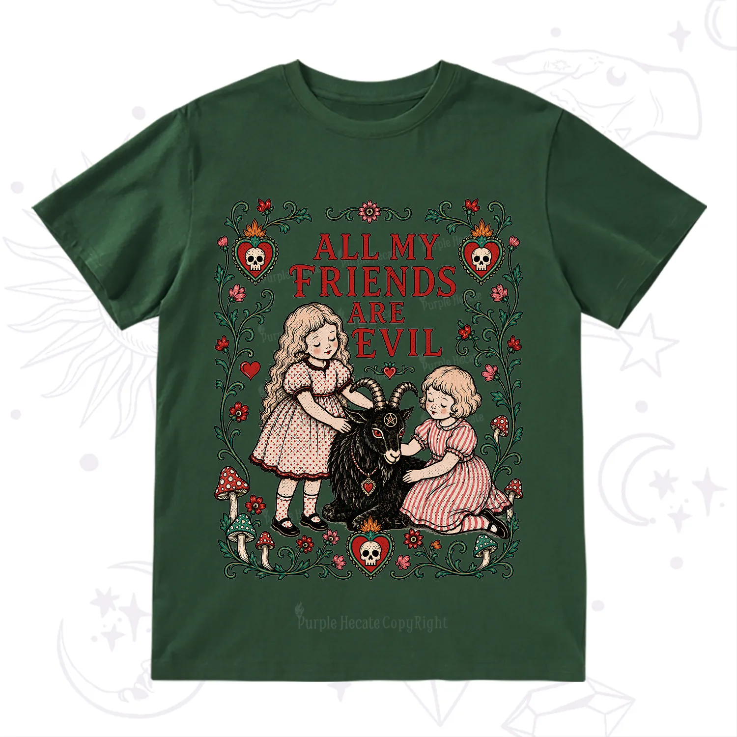 Purplehecate All My Friends Are Evil T-Shirt