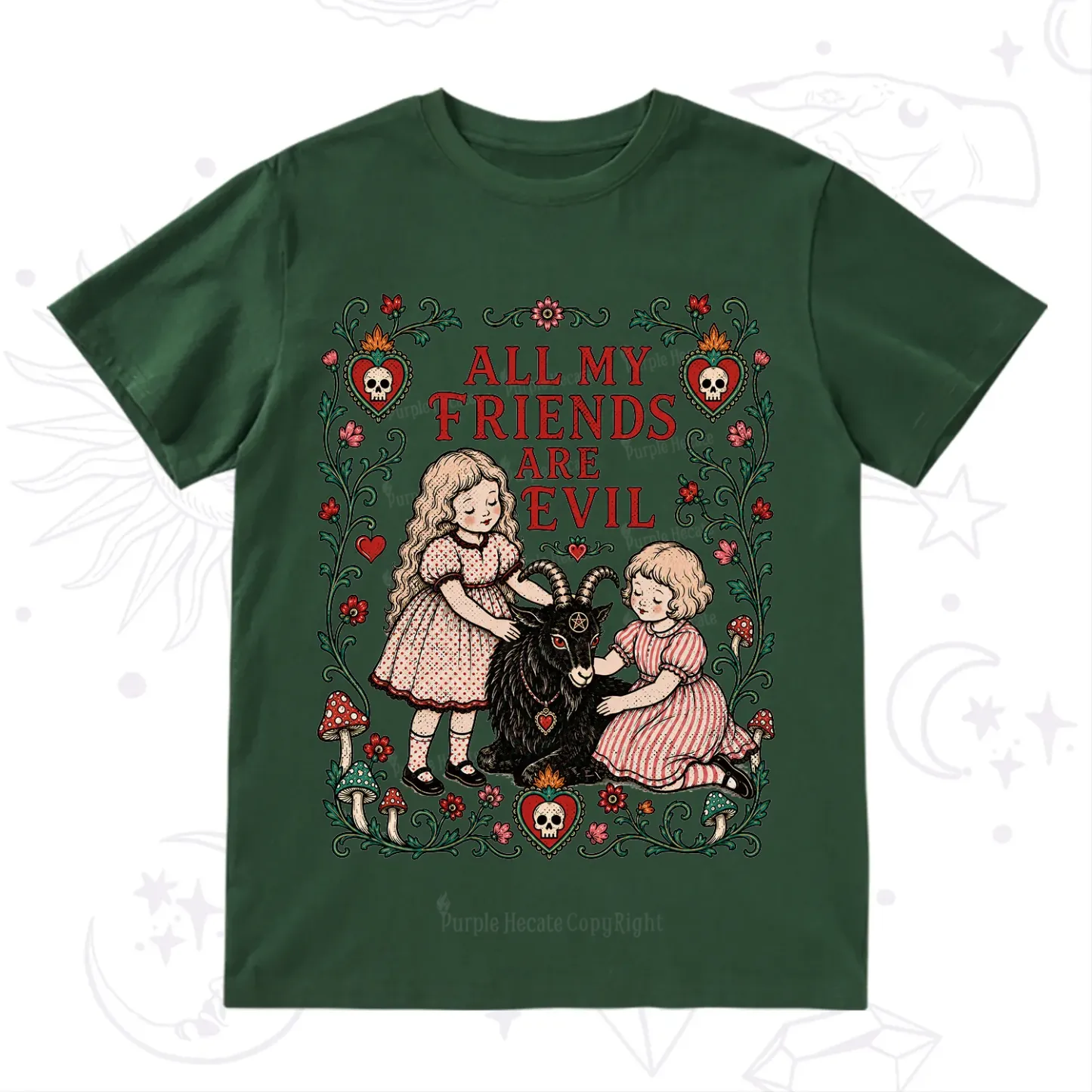 Purplehecate All My Friends Are Evil T-Shirt