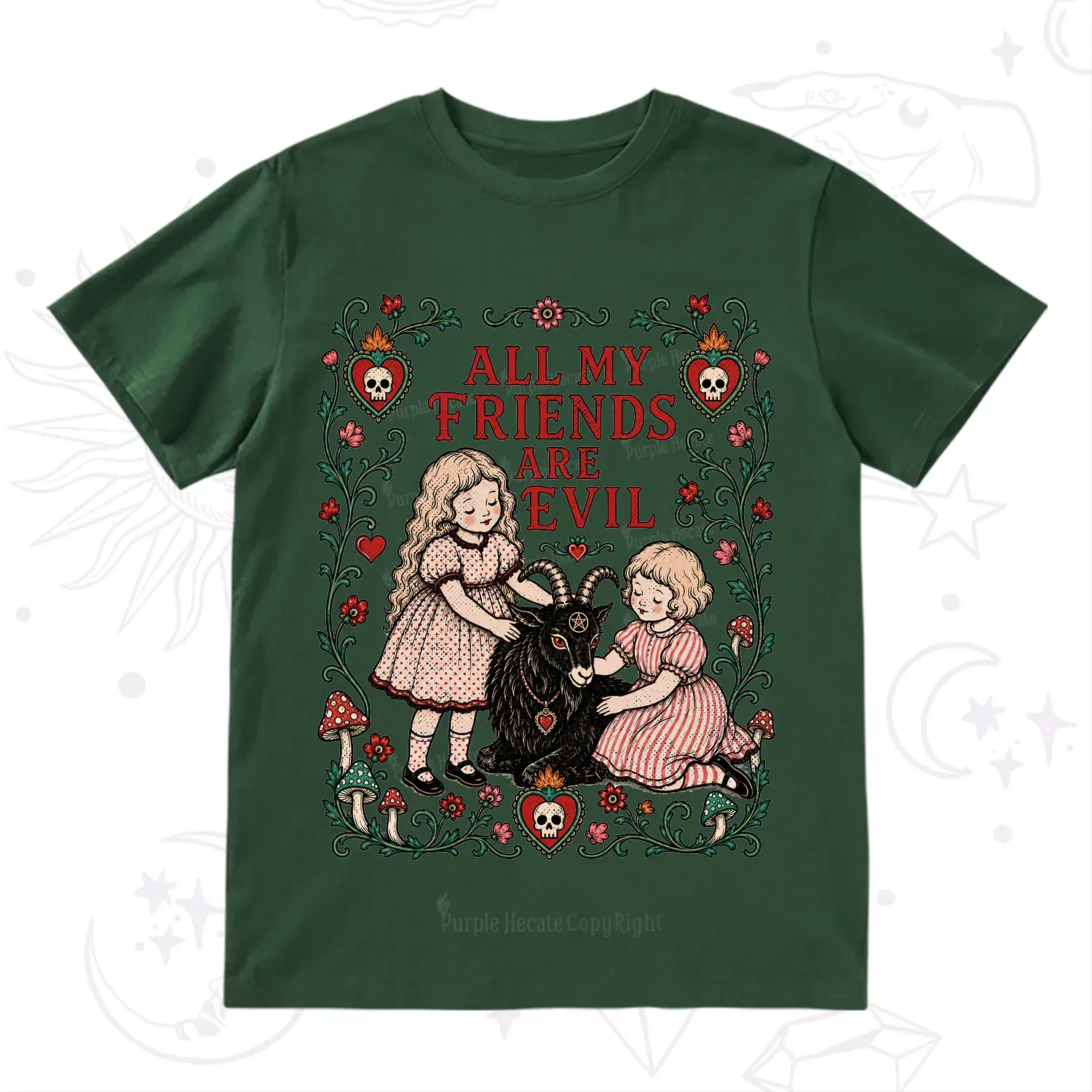 Purplehecate All My Friends Are Evil T-Shirt