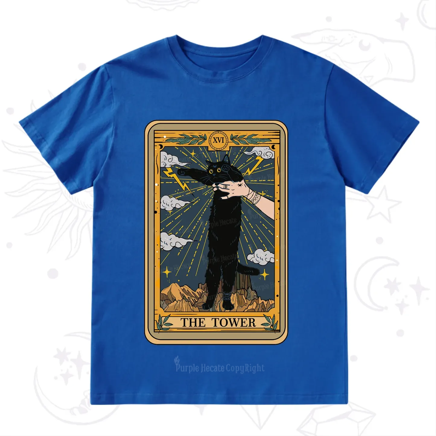Purplehecate The Tower Cats Tarot T-Shirt